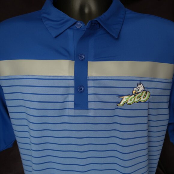FGCU Eagles Blue Columbia Stretch Polo (L) OMG! ⛳️ 🏀 - Picture 10 of 13